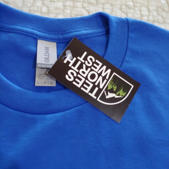 NWT Not Slim, Kinda Shady Graphic Tee, Various Sizes, Royal Blue - Picture 2 of 4